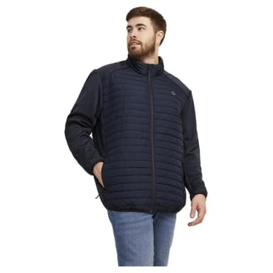 jack & jones multi quilted collar plus size jacket