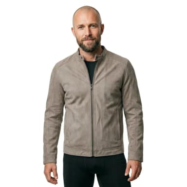 jack & jones dylan clean leather jacket