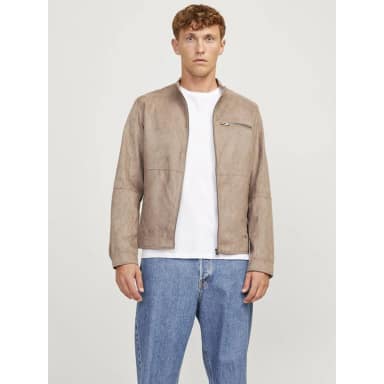 jack & jones dylan biker leather jacket