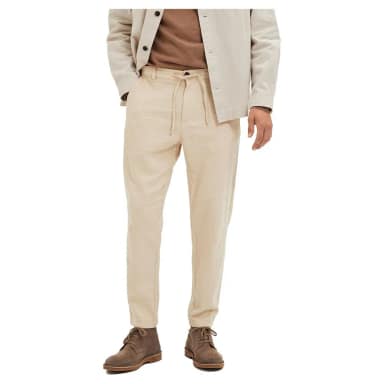 selected brody 172 linen slim tapered fit pants