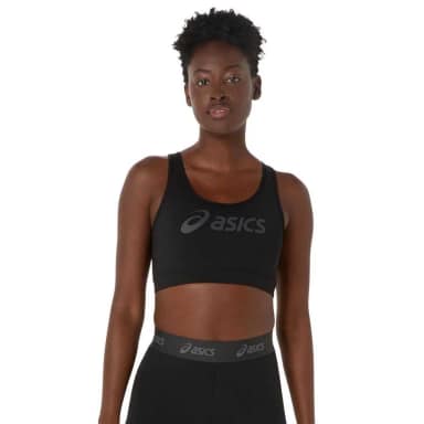 asics спортивный бюстгальтер essential logo padless