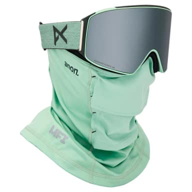 anon m4 cylindrical+bonus lens+mfi face mask ski goggles