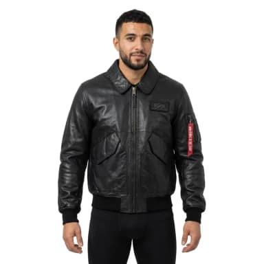 alpha industries cwu 45/p leather jacket