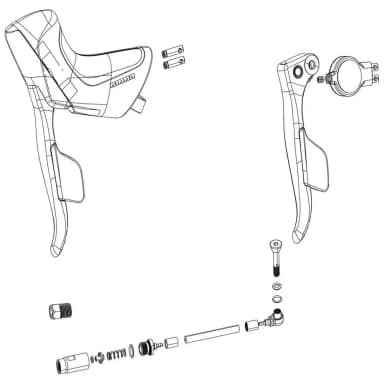 sram левый тормозной рычаг с переключателем rival e1 axs disc
