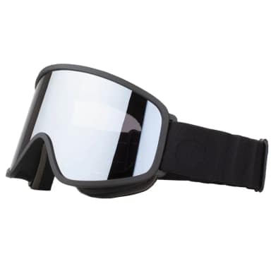 out of flat silver ski goggles