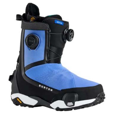 burton highshot x woman step on snowboard boots