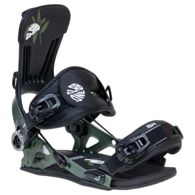 sp united slab me olive snowboard bindings