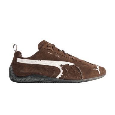 balenciaga x speedcat suede 'brown white'