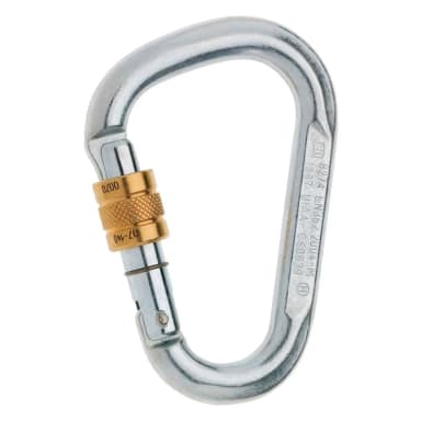 edelrid steel hms screw snap hook