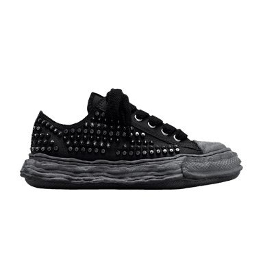 maison mihara yasuhiro peterson23 og sole studded canvas low 'black'