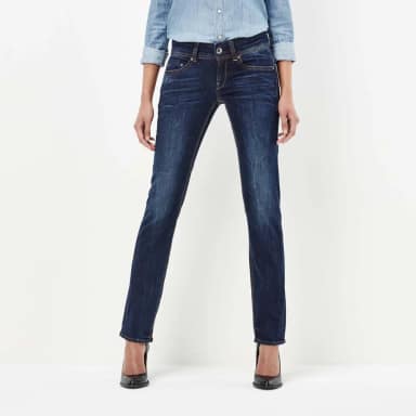 g-star midge saddle mid waist straight jeans
