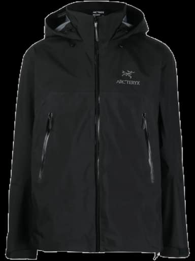 arc'teryx logo-embroidery hooded jacket