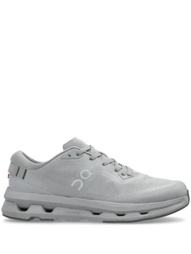 on logo-print trainers