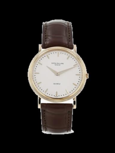 patek philippe pre-owned 1980 calatrava clous de paris 33mm watch