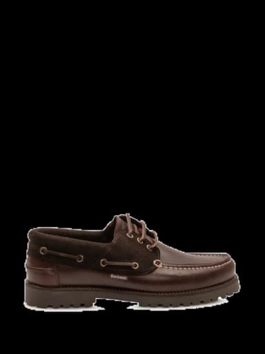 barbour re-engineered deck leather boat shoes