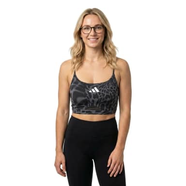 adidas спортивный бюстгальтер с низкой степенью поддержки aeroreact 3 stripes