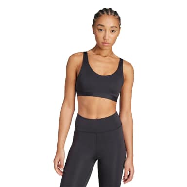 adidas спортивный бюстгальтер средней поддержки all me essentials