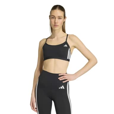 adidas спортивный бюстгальтер с низкой степенью поддержки optime essentials 3 stripes