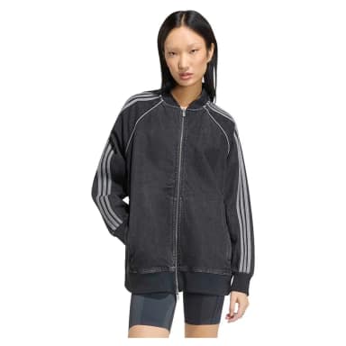 adidas originals sst oversized track denim jacket