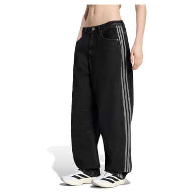 adidas originals barrel leg high waist jeans