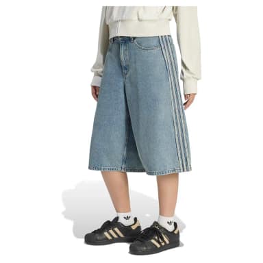 adidas originals mid rise denim shorts