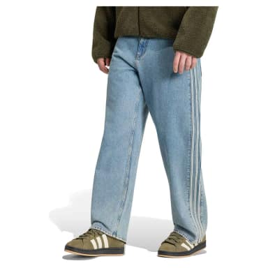 adidas originals firebird adicolor mid-rise straight leg jeans