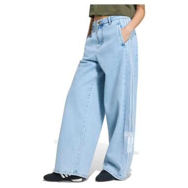 adidas originals adibreak mid-rise wide-leg jeans