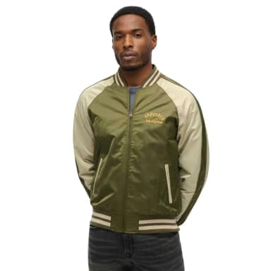 superdry souvenir embroidered bomber jacket