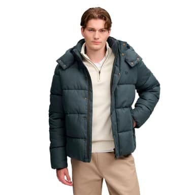 superdry premium check puffer jacket