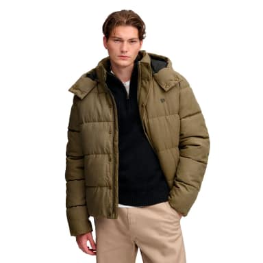 superdry premium check puffer jacket