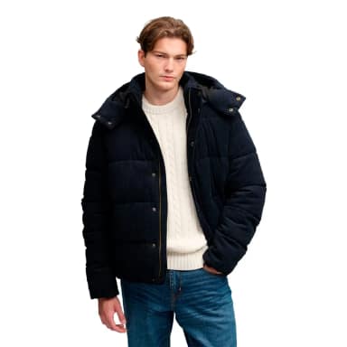 superdry premium cord puffer jacket