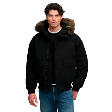 superdry faux fur everest bomber jacket