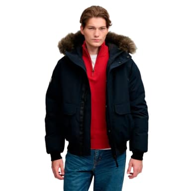superdry faux fur everest bomber jacket