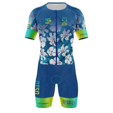 otso трисьют с коротким рукавом swim bike run flower отремонтированы