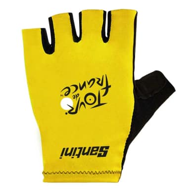 santini перчатки без пальцев tour de france official overall leader