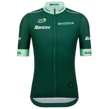 santini футболка с коротким рукавом tour de france green 2025