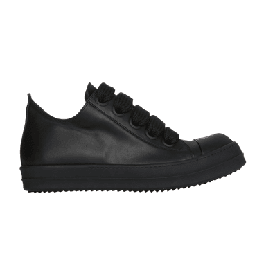 rick owens lido jumbo laced sneaker low 'black'