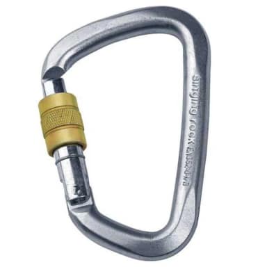 singing rock d steel connector screw snap hook