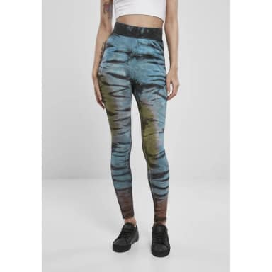 urban classics cotton tie dye high waist leggings