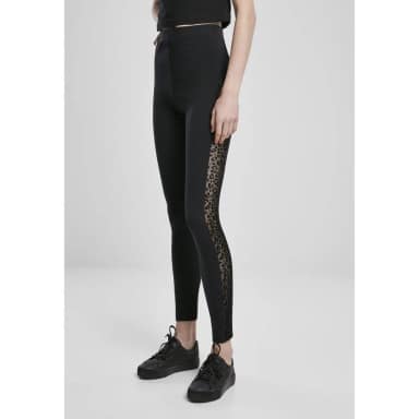 urban classics flock lace inset leggings