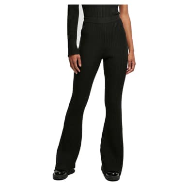 urban classics flared rib knit leggings