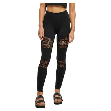 urban classics crochet lace inset high waist leggings