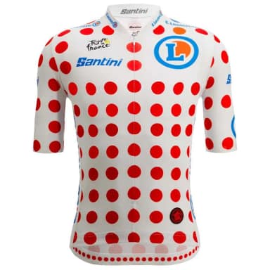 santini футболка с коротким рукавом tour de france official polka dot 2025