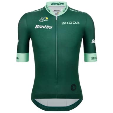 santini футболка с коротким рукавом tour de france official green 2025
