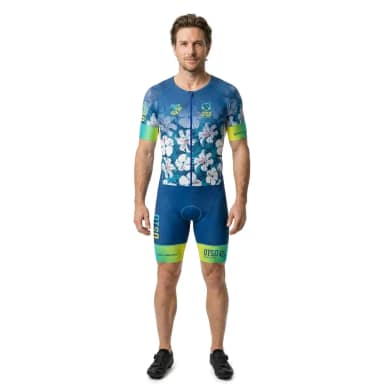 otso трисьют с коротким рукавом swim bike run flower
