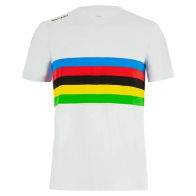santini футболка с коротким рукавом official uci rainbow 2025
