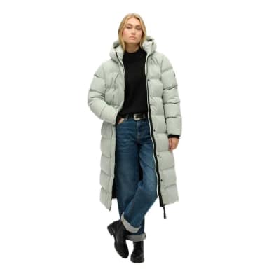 superdry microfibre longline puffer jacket
