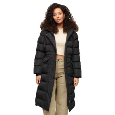 superdry everest faux fur longline jacket