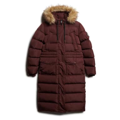 superdry everest faux fur longline jacket