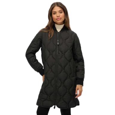 superdry long liner padded jacket
